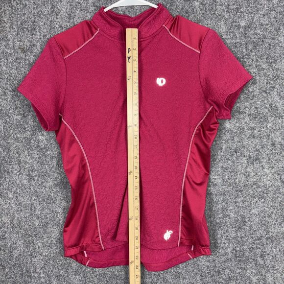 Pearl Izumi Top Cycling womens Size L Red Select Short Sleeves Active - Picture 5 of 9